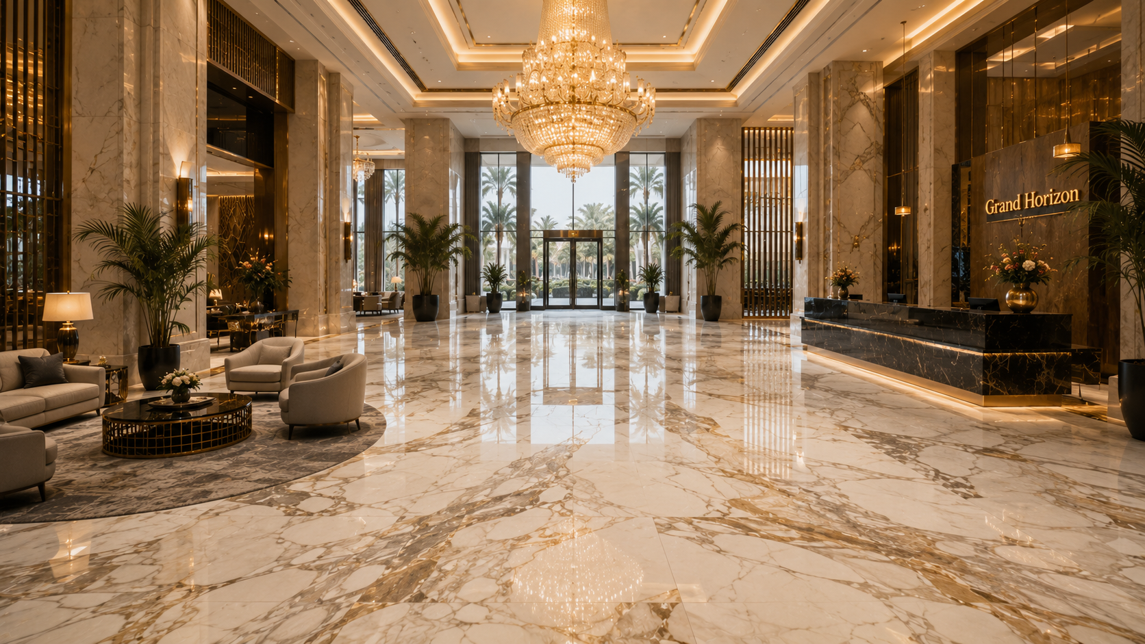 Hotel-Style Lobby Flooring in Abu Dhabi - flooring design variety 18